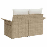 2 - vietė sodo sofa su saugojimu ir pagalvėlėmis Kreminė Poli Ratanas - Namų Idėja