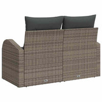 2 - vietė sodo sofa su saugojimu ir užvalkalais pilkas poli ratanas - Namų Idėja