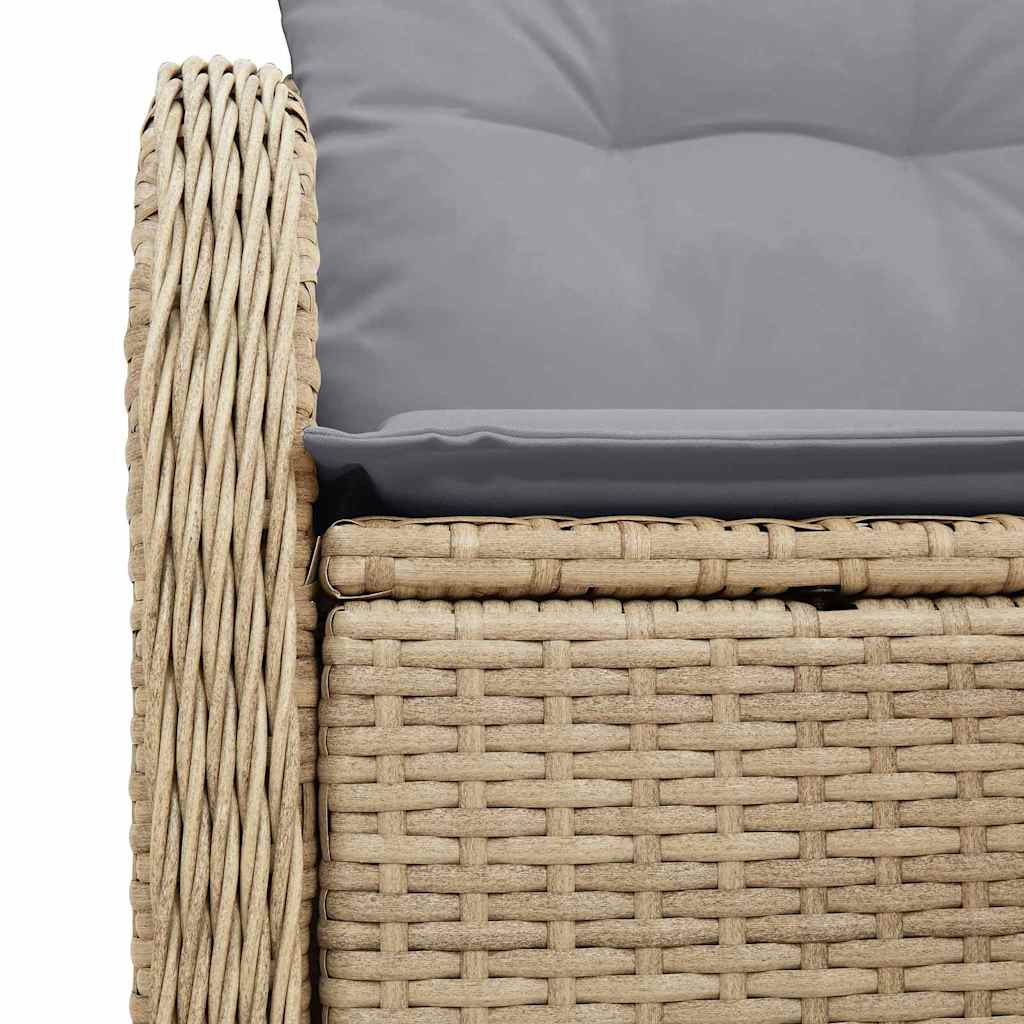 2 - vietė sofa sodui su pagalvėlėmis Smėlio spalvos poliratanas - Namų Idėja