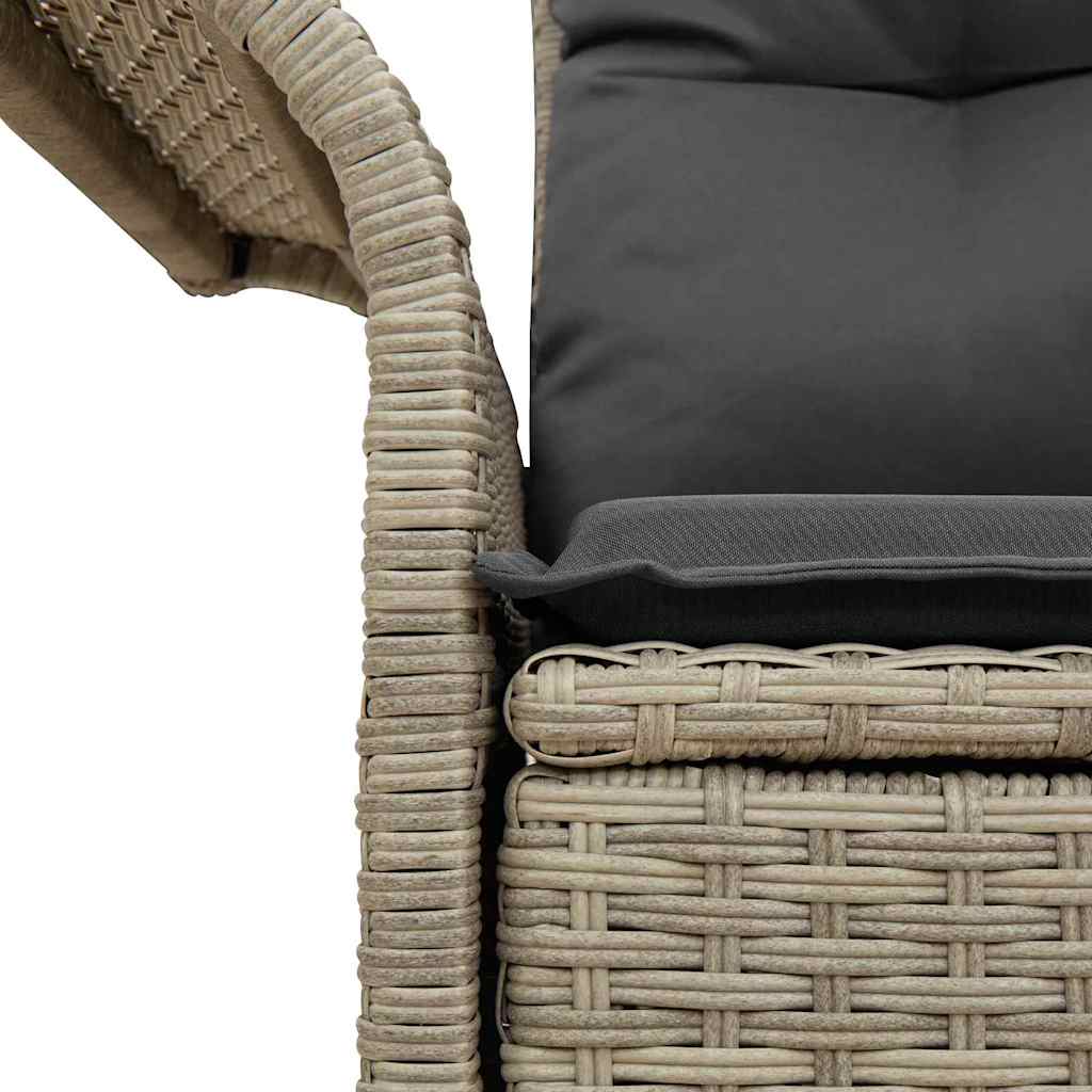 2 - vietė sofa sodui su pagalvėlėmis šviesiai pilka poliratanas - Namų Idėja