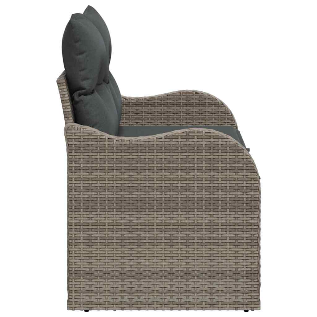 2 - vietė sofa sodui su pagalvėmis, pilka, poliratanas - Namų Idėja