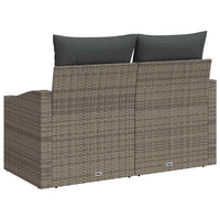 2 - vietė sofa sodui su saugojimo skyriumi ir pagalvėlėmis, pilka poli ratanas - Namų Idėja