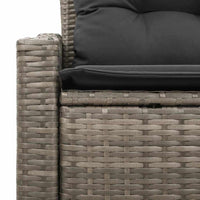 2 - vietė sofa sodui su saugojimo skyriumi ir pagalvėlėmis, pilka poli ratanas - Namų Idėja