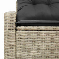 2 vietų sodinė sofa su saugykla ir pagalvėlėmis pilkos spalvos poli ratanas - Namų Idėja