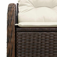 2 vietų sodo sofa su pagalvėlėmis ruda poli ratan - Namų Idėja