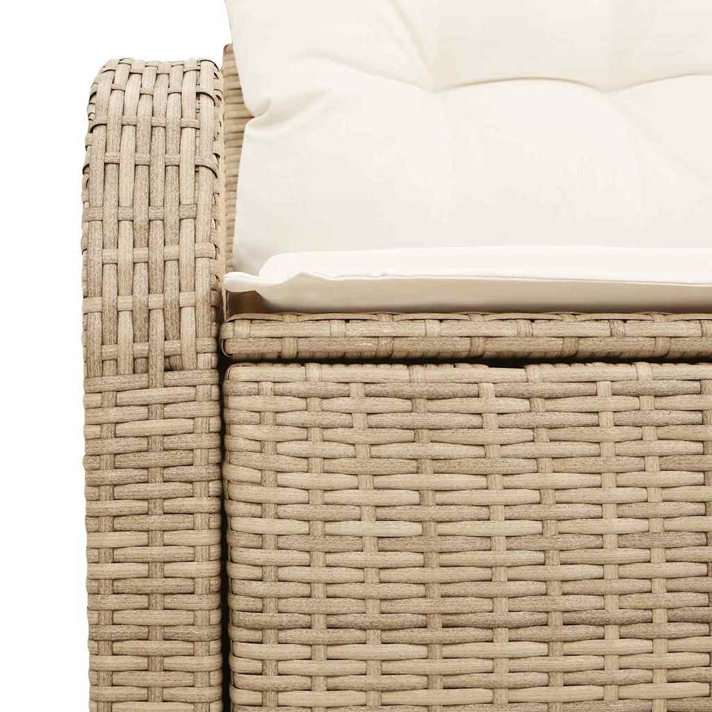 2 vietų sodo sofa su pagalvėlėmis smėlio poli ratanu - Namų Idėja