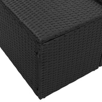 2 vietų sodo sofa su saugojimu ir pagalvėlėmis juoda poli ratanas - Namų Idėja