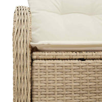 2 vietų sodo sofa su saugojimu ir pagalvėlėmis smėlio poli ratanas - Namų Idėja