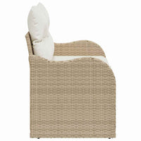 2 vietų sodo sofa su saugojimu ir pagalvėlėmis smėlio poli ratanas - Namų Idėja