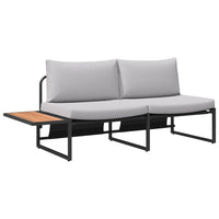 2 vietų sodo sofa su šviesiai pilkomis pagalvėlėmis - Namų Idėja