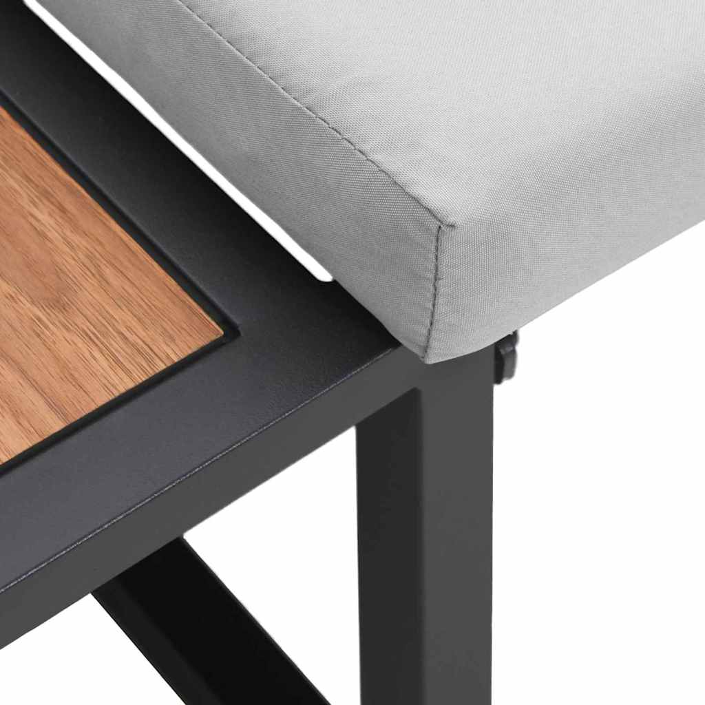 2 vietų sodo sofa su šviesiai pilkomis pagalvėlėmis - Namų Idėja