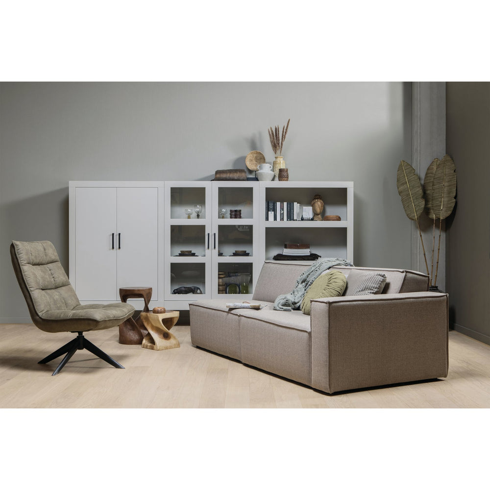 Fotelis JOUKE, žalia PU oda