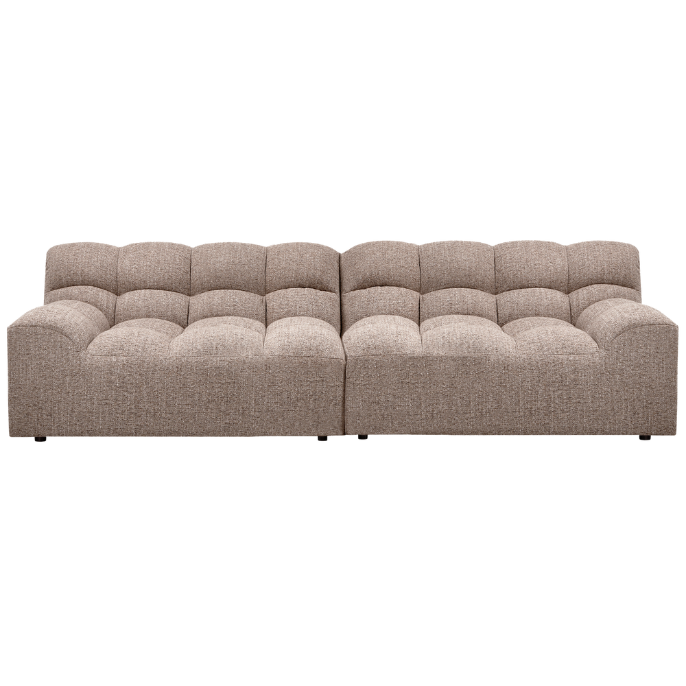 Sofa ALLURE 3-vietė, austas rudas melanžas