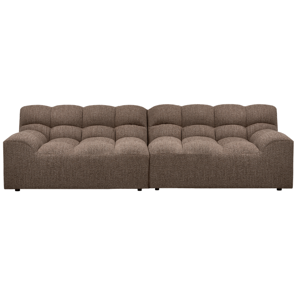 Sofa ALLURE 3-vietė, austas tamsiai rudas melanžas