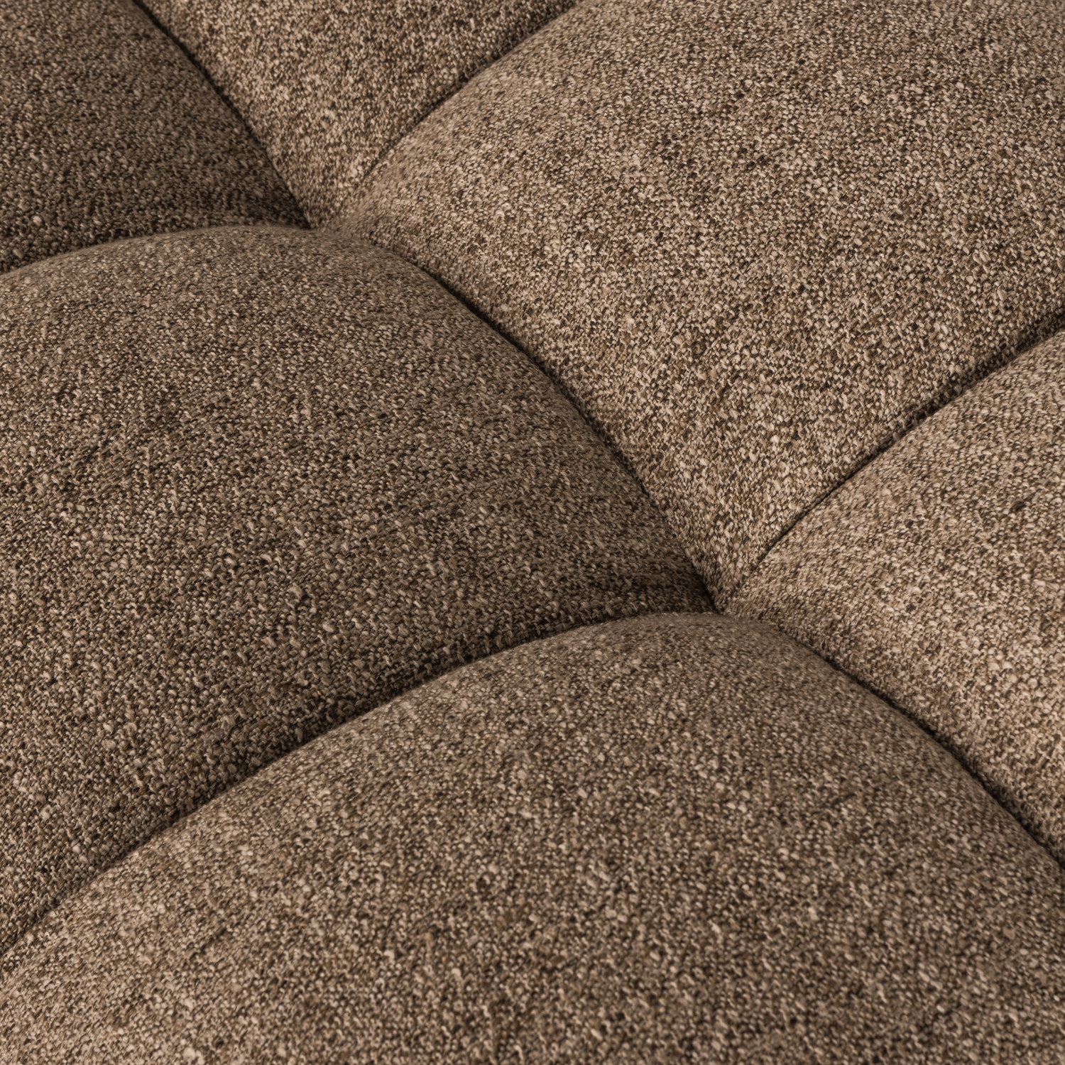 Pufas ALLURE, austas audinys, tamsiai rudos melanžas