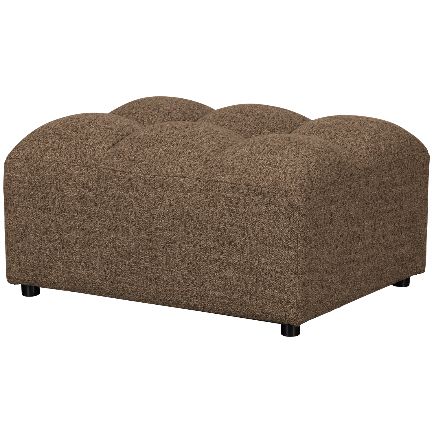 Pufas ALLURE, austas audinys, tamsiai rudos melanžas