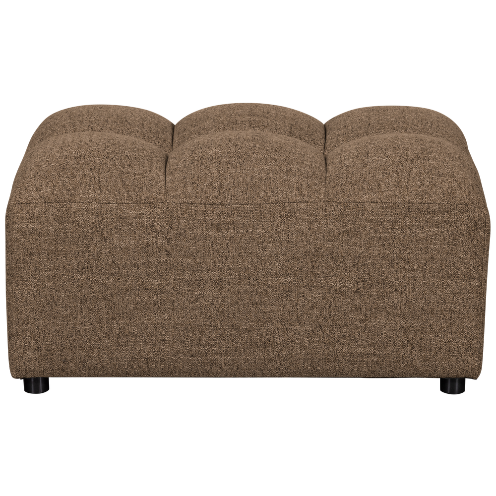 Pufas ALLURE, austas audinys, tamsiai rudos melanžas