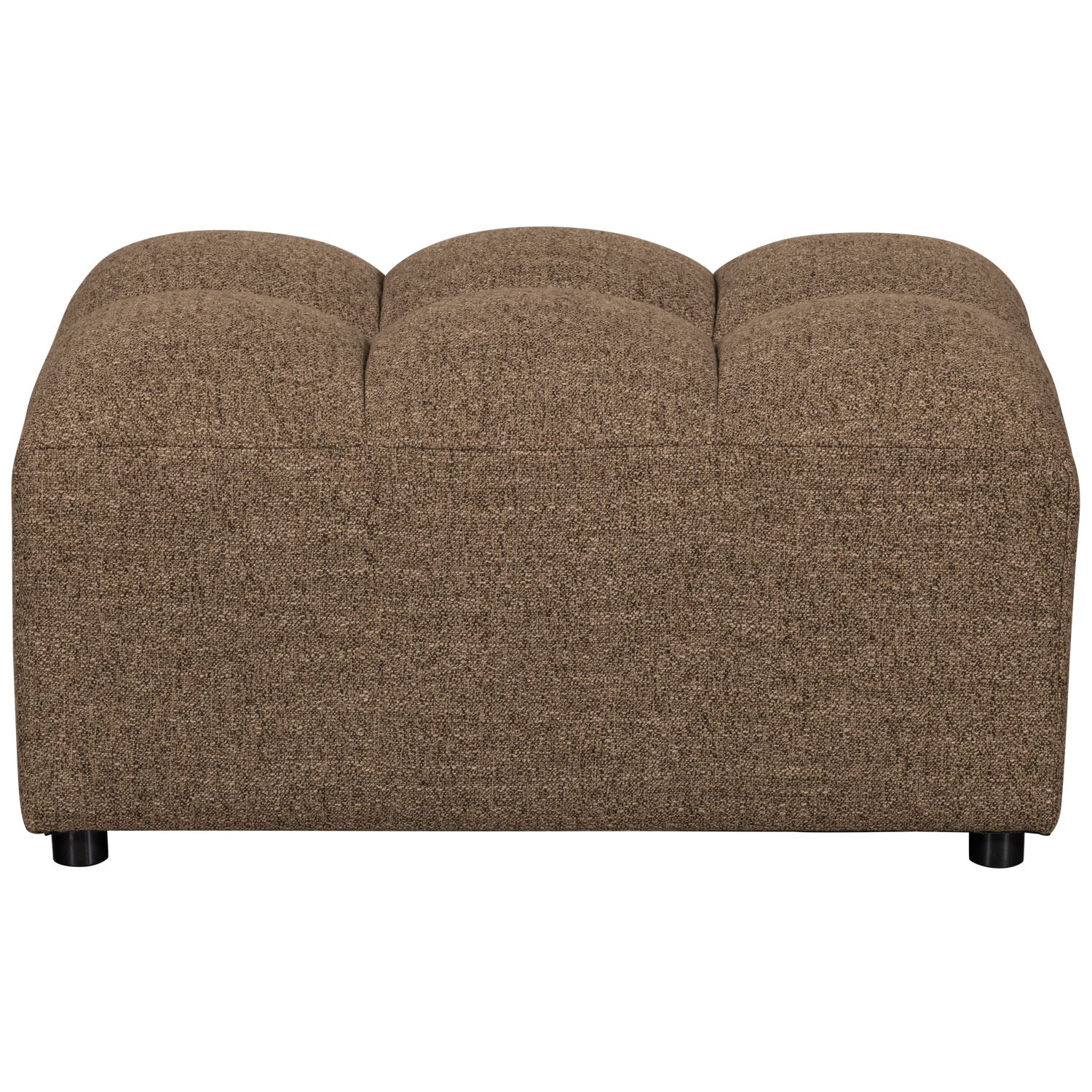 Pufas ALLURE, austas audinys, tamsiai rudos melanžas