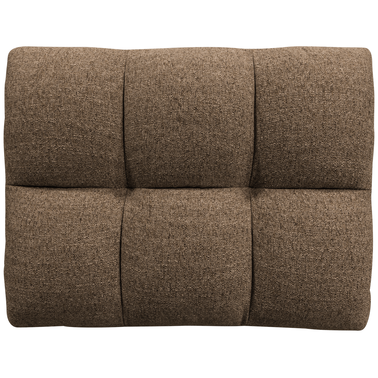 Pufas ALLURE, austas audinys, tamsiai rudos melanžas