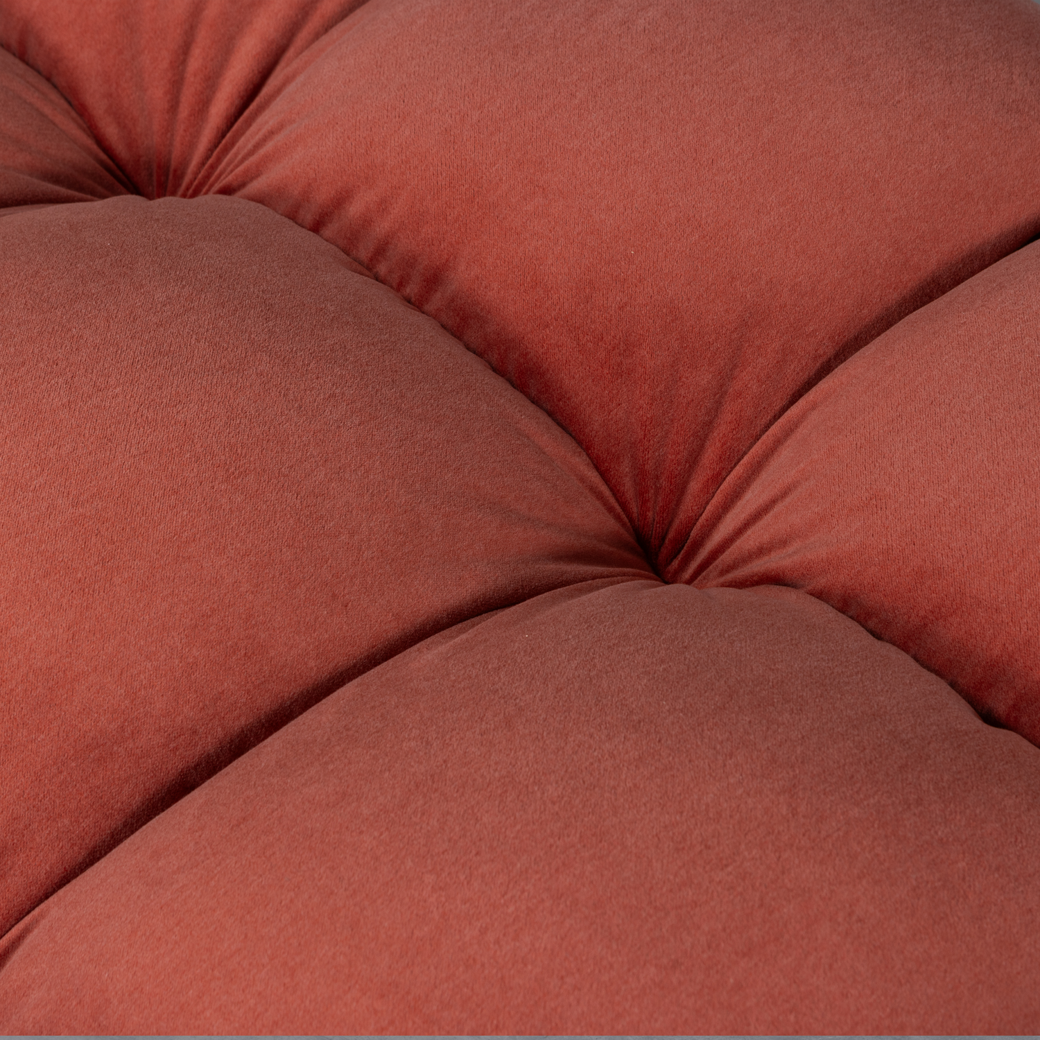 Pufas ALLURE, veliūras, šviesiai rožinė