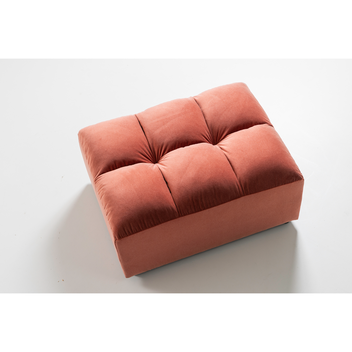 Pufas ALLURE, veliūras, šviesiai rožinė