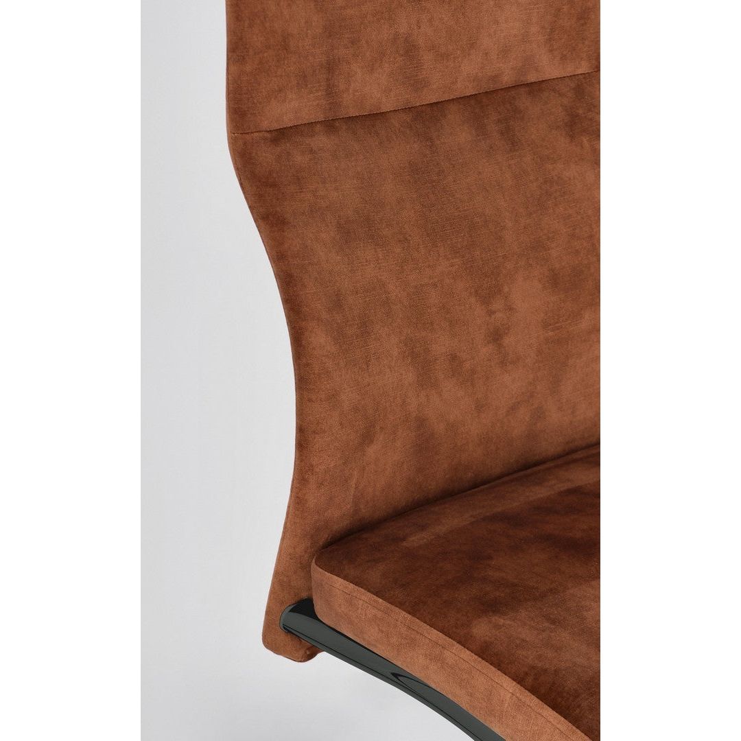 THELMA chair, rust, velvet
