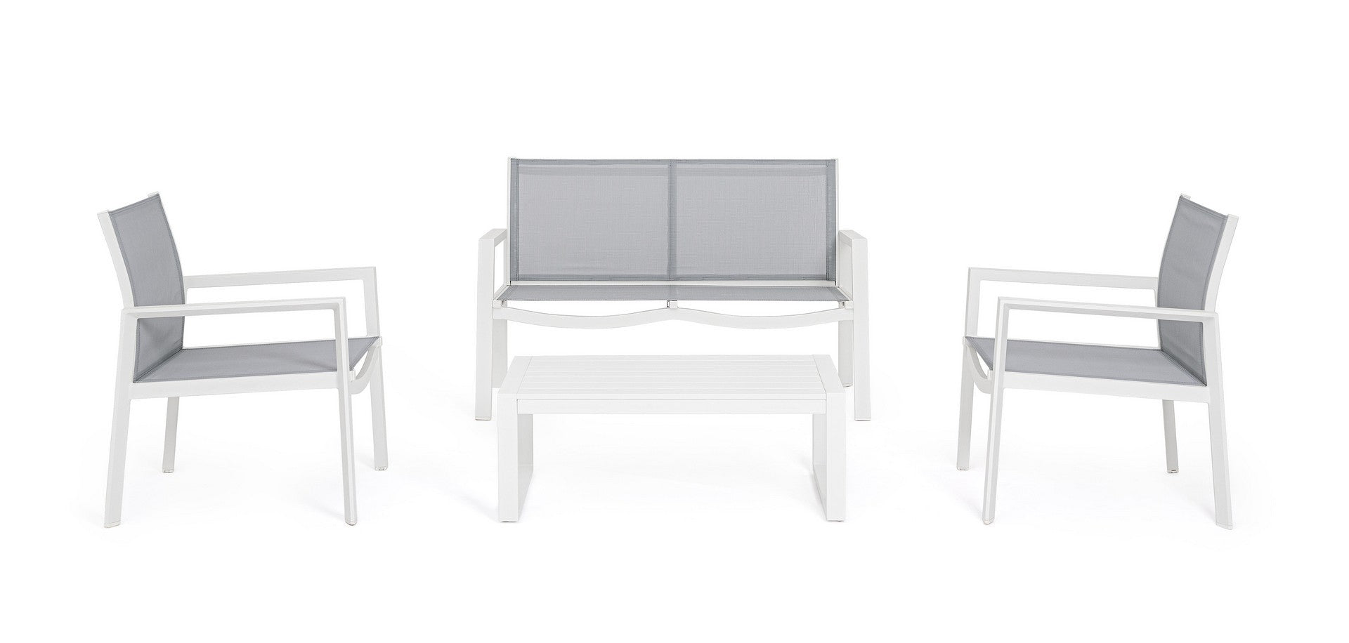 Lauko baldų komplektas KALLEN WHITE, 4 dalių