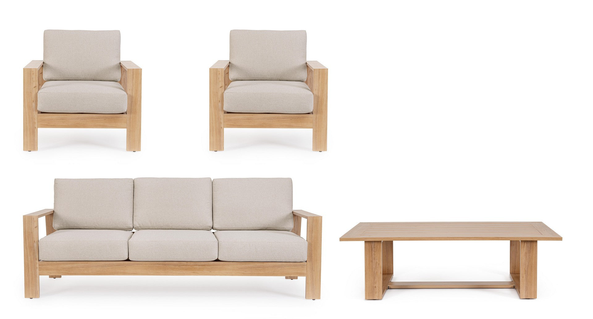 Lauko baldų komplektas BALTIC NATURAL, 4 dalių