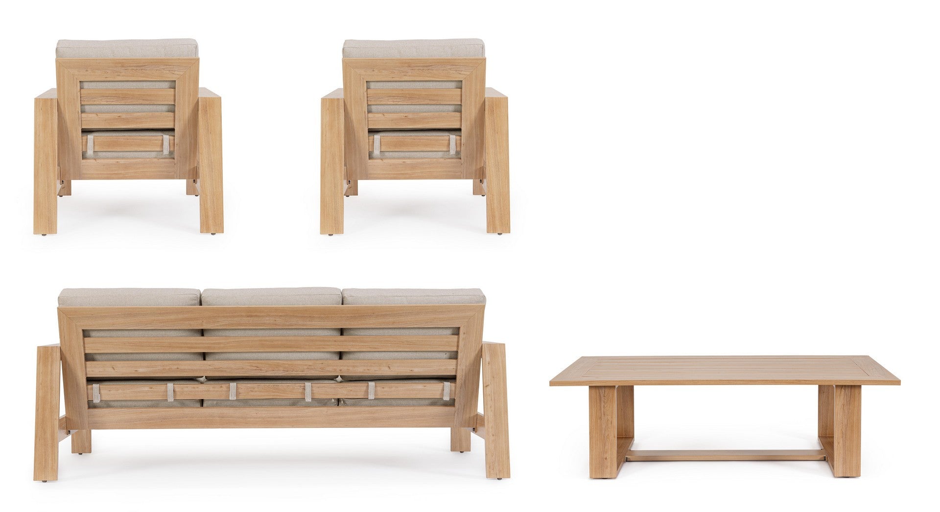 Lauko baldų komplektas BALTIC NATURAL, 4 dalių