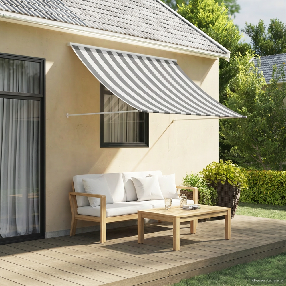 Pavėsinė Antracito ir baltos 200 x 150 cm
