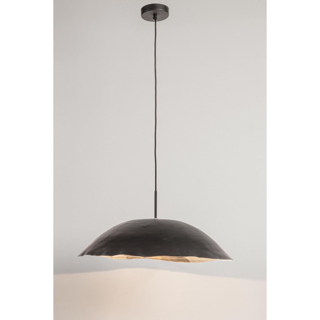 Kabantis šviestuvas MANDLA, juodos spalvos, H60 cm
