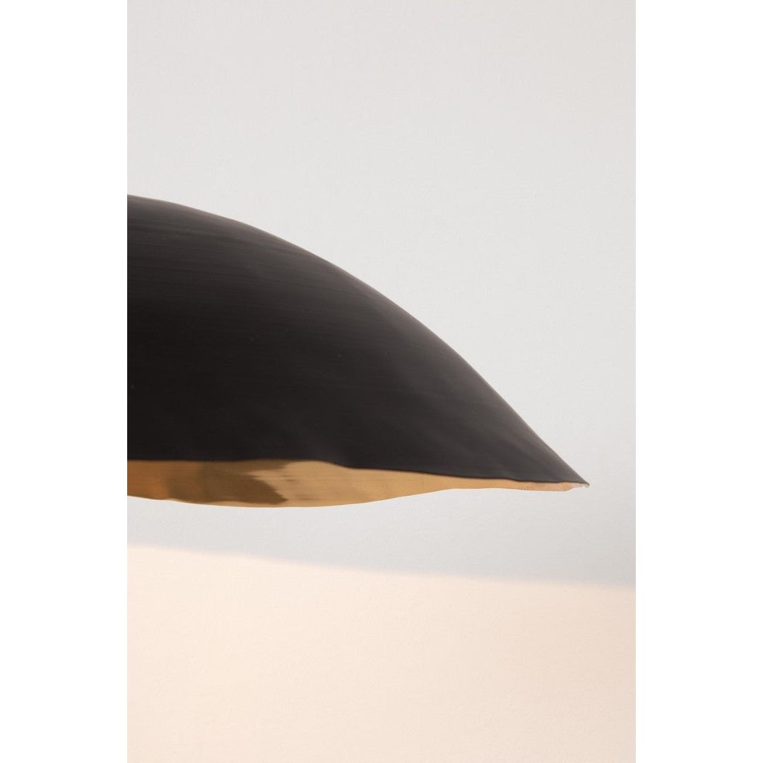 Kabantis šviestuvas MANDLA, juodos spalvos, H60 cm