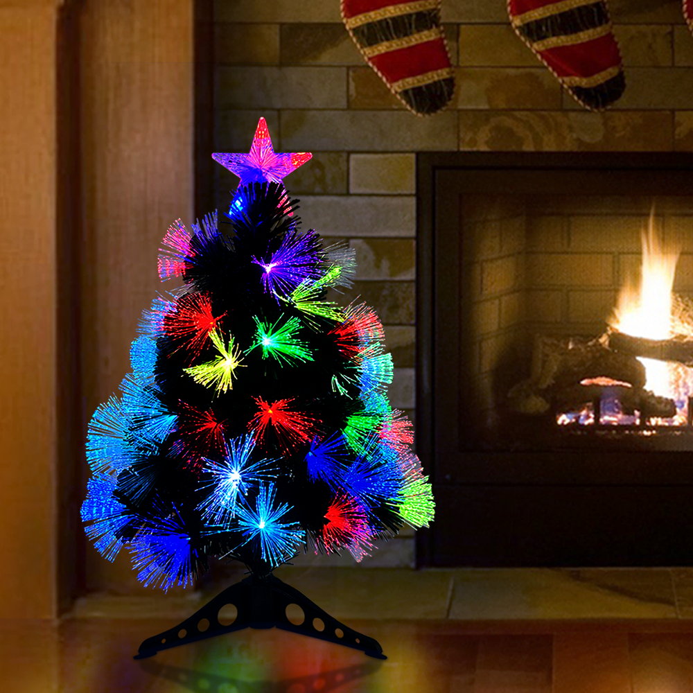 Artificial Christmas tree with 50 LED lights and stand Green 64 cm PVC