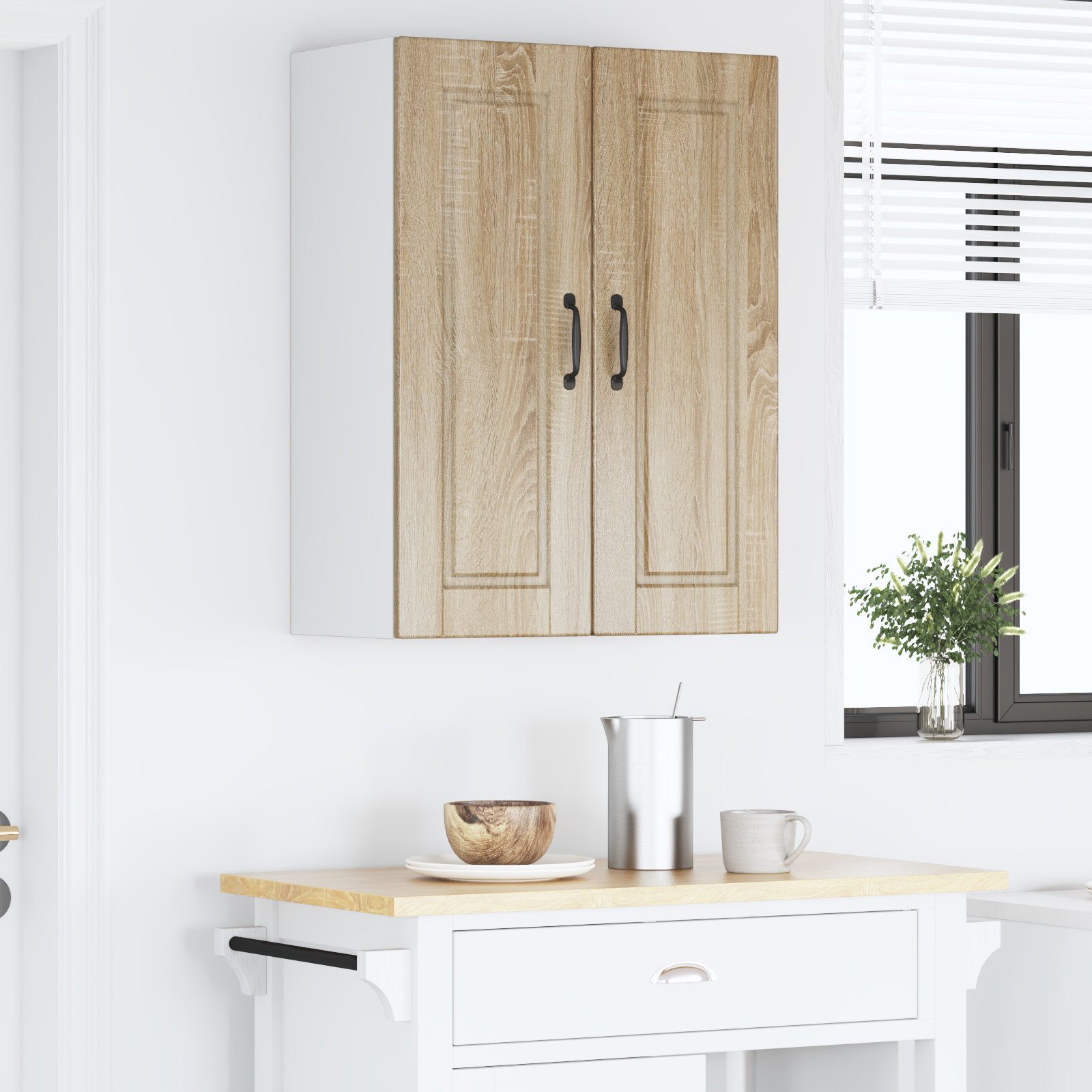Wall Cabinet 2 pcs Sonoma Oak 30 x 31 x 80 cm