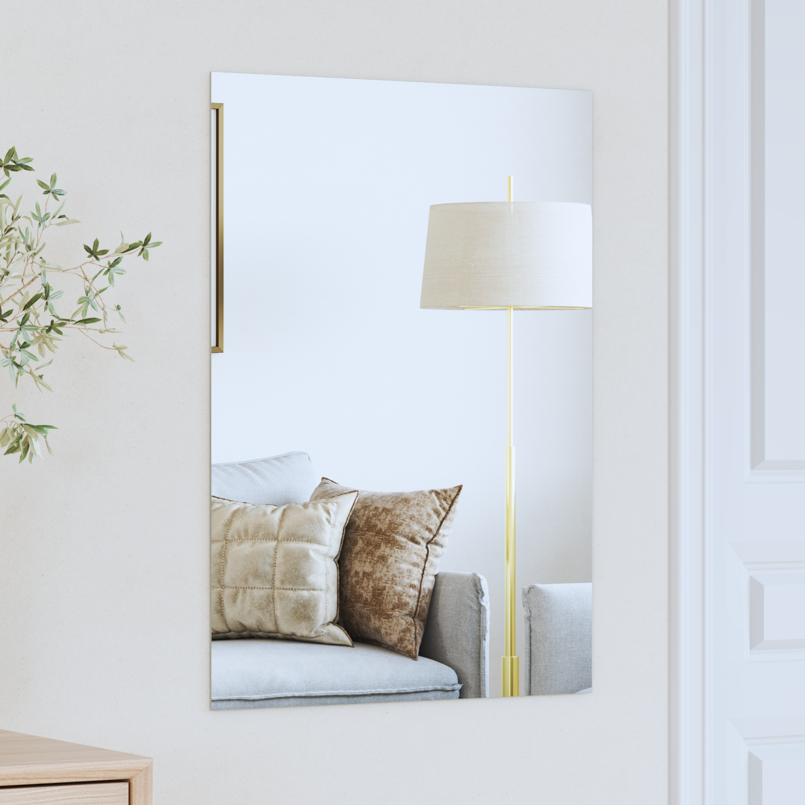 Sienas spogulis Taisnstūrveida 70 x 50 cm rūdīts stikls
