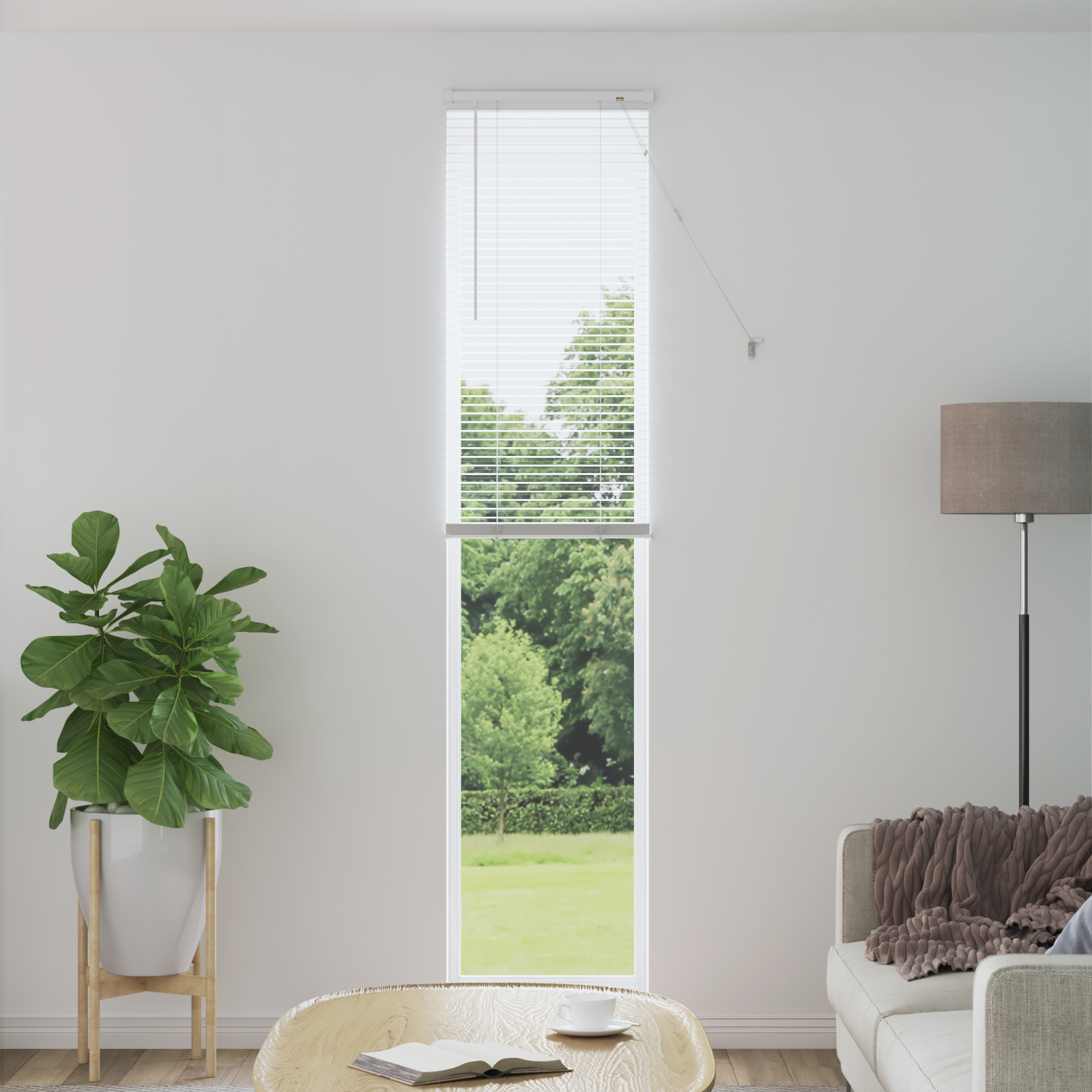 Venecijos žaliuzės Reguliuojamas Baltas 213 x 60 cm PVC