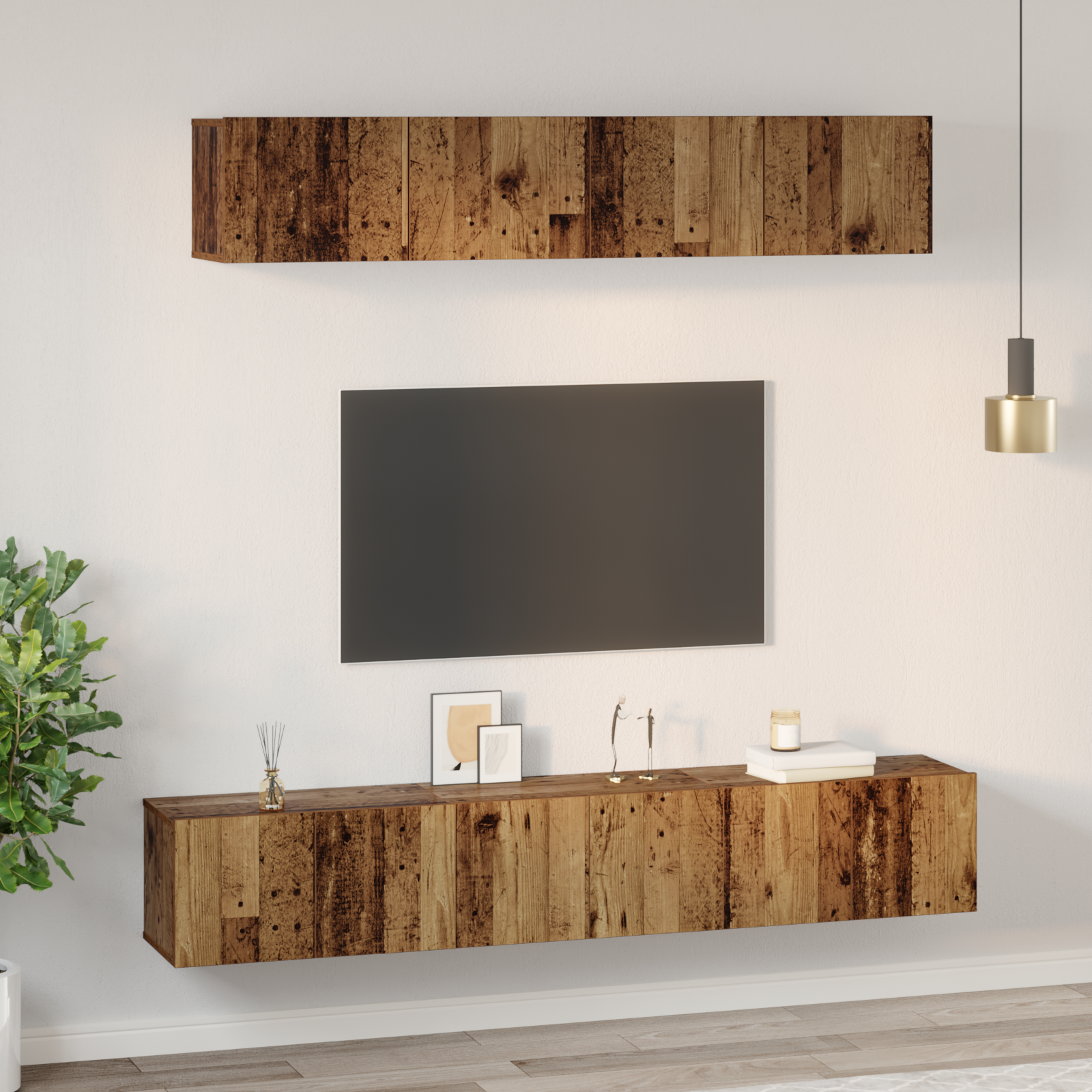 TV spintelių komplektas 5 pcs Sena mediena Standartinė Vidutinė