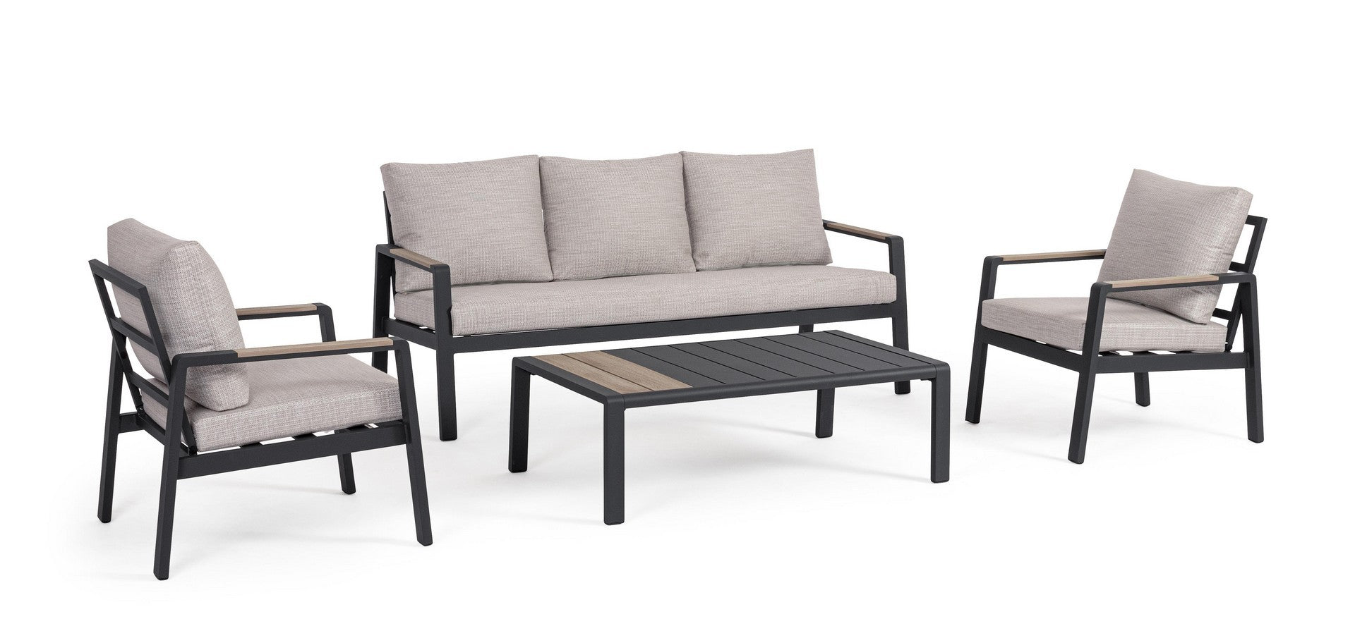 Lauko baldų komplektas ELNA ANTHRACITE, 4 dalių