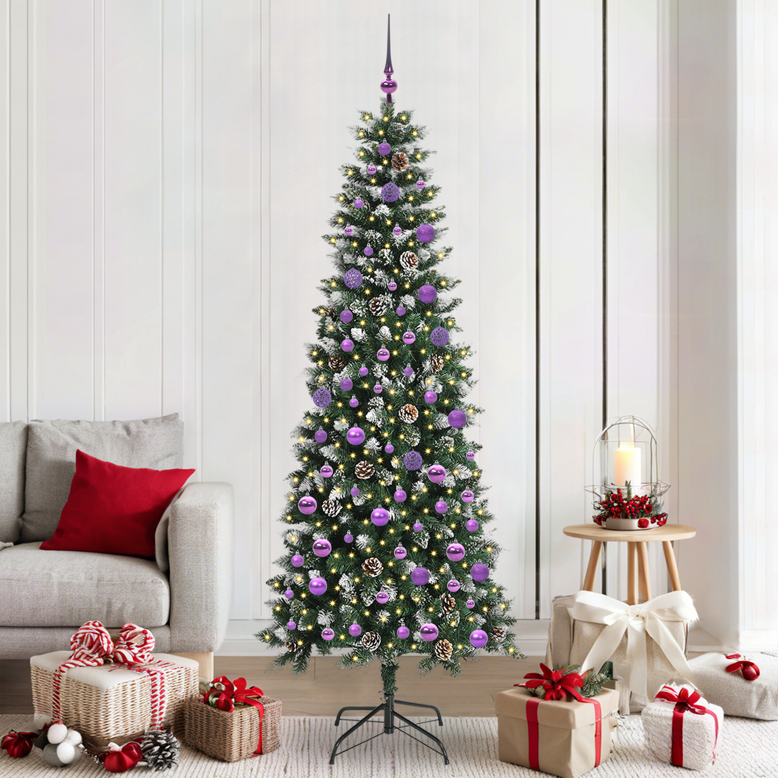 Dirbtinė Kalėdų eglutė GROVE AURORA, Žalia 210 cm. , plastikas ir plienas