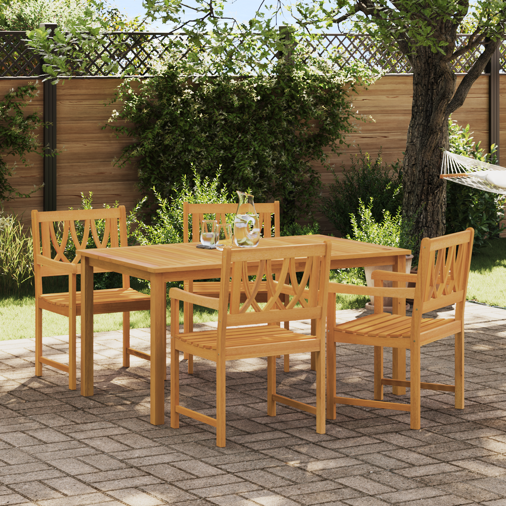 Lauko suolas 4 pcs Natūrali 56 x 55,5 x 90 cm