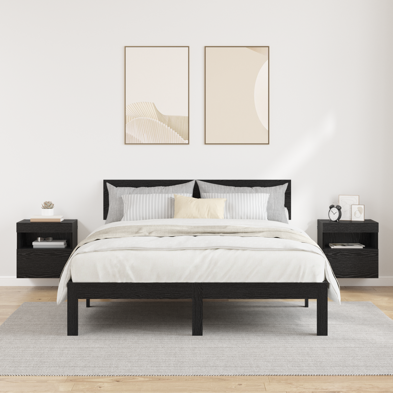 TV sieniniai spintelės 2 pcs Juodas ąžuolas 40 x 30 x 40 cm