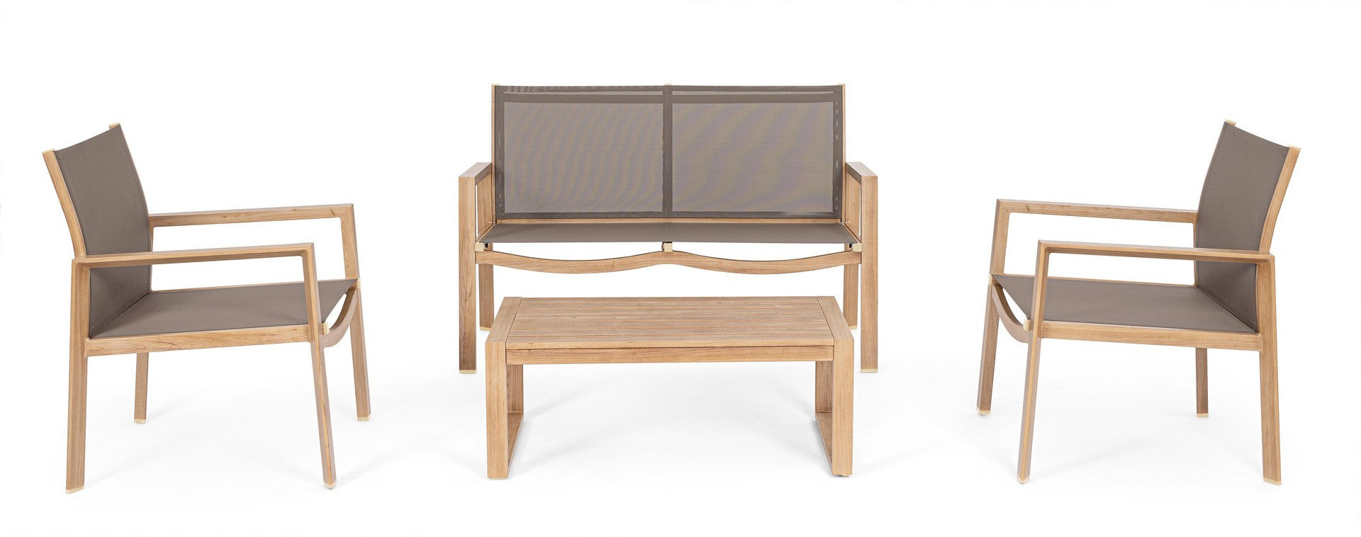 Lauko baldų komplektas KALLEN NATURAL, 4 dalių