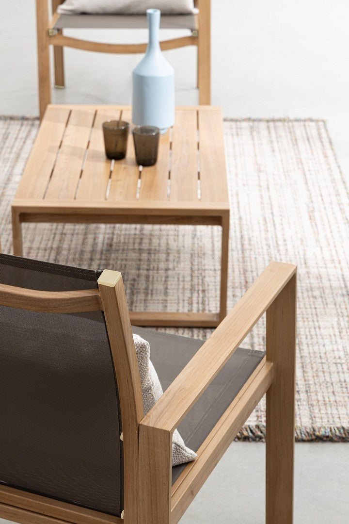 Lauko baldų komplektas KALLEN NATURAL, 4 dalių