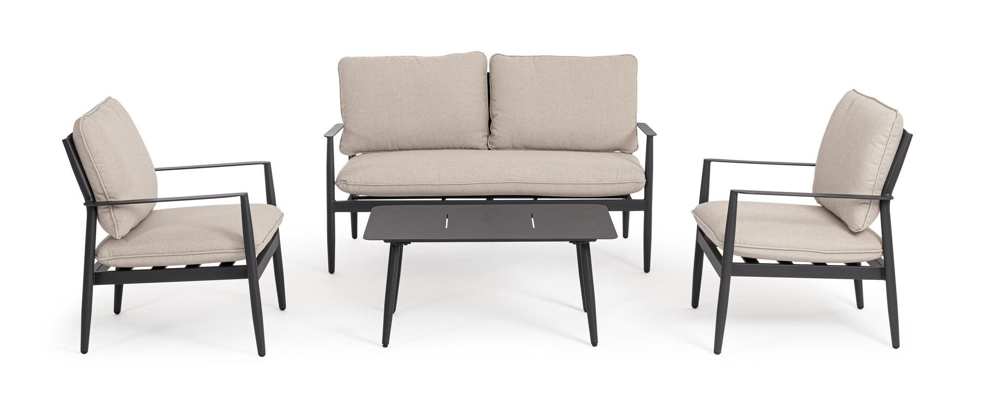 Lauko baldų komplektas NEBULA ANTRACITE, 4 dalių