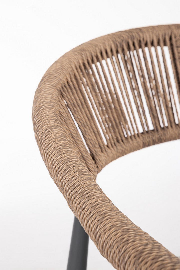 Lauko baldų komplektas JANDIA ANTHRACITE/NATURAL, 4 dalių