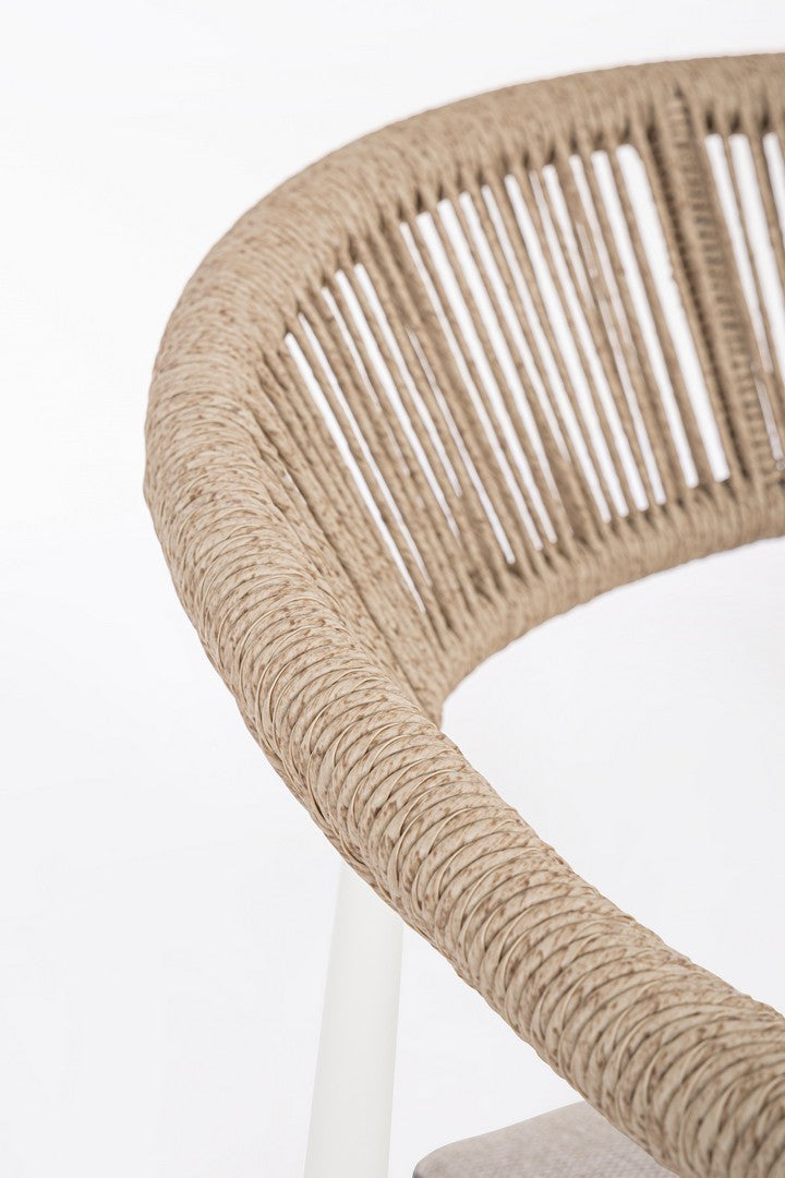 Lauko baldų komplektas JANDIA WHITE/BEIGE, 4 dalių