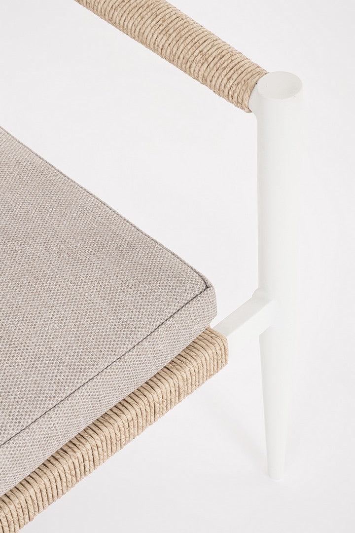 Lauko baldų komplektas JANDIA WHITE/BEIGE, 4 dalių