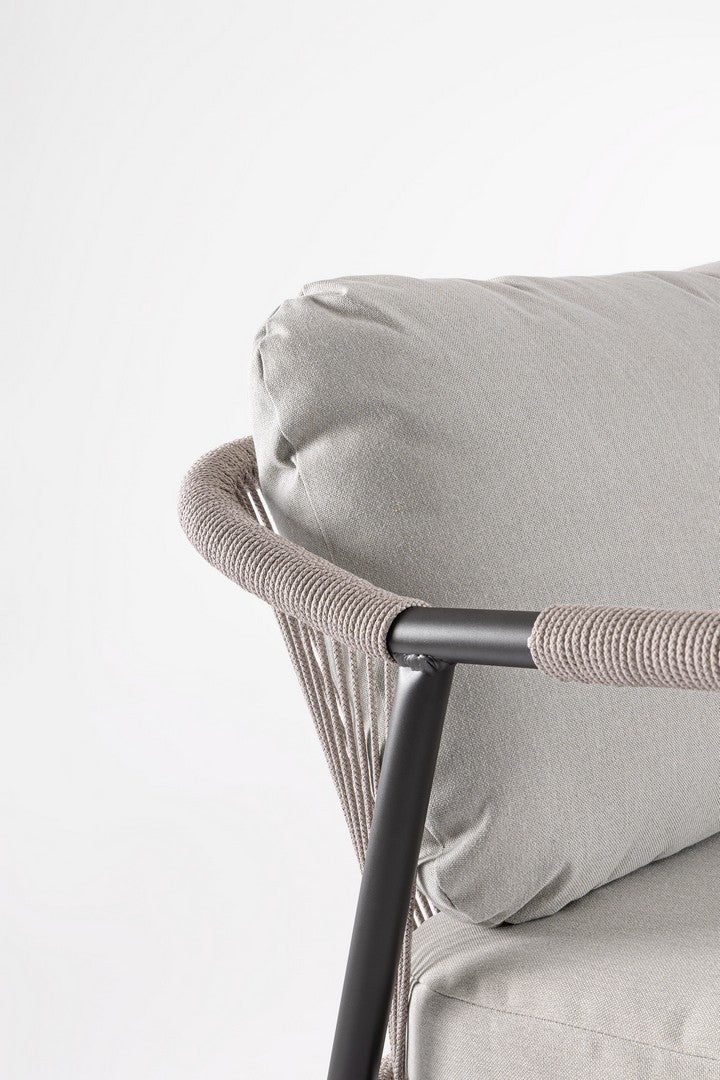 Lauko baldų komplektas MIRAVET ANTHR/KHAKI, 4 dalių