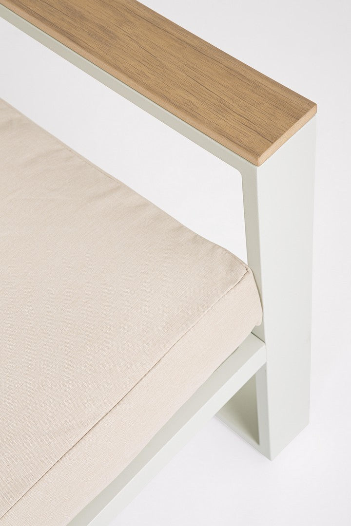 Lauko baldų komplektas LEANDRO WHITE/BEIGE, 4 dalių