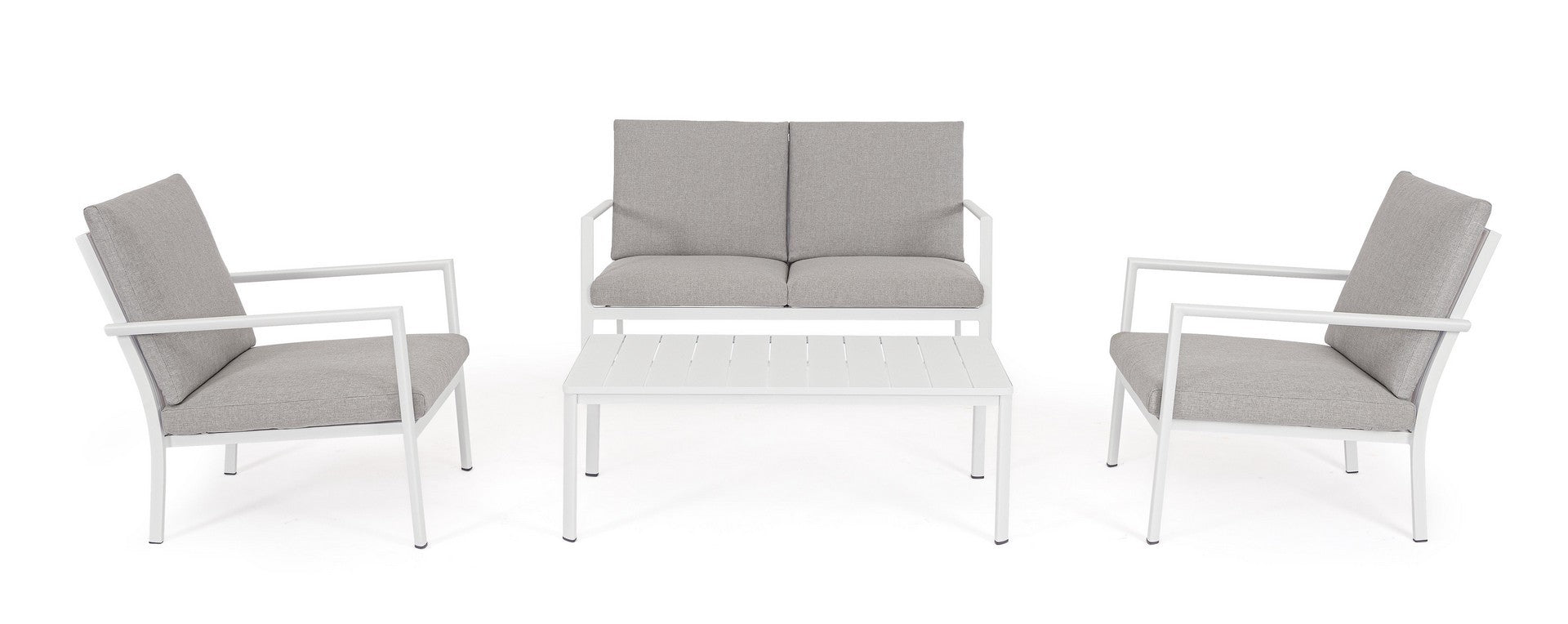 Lauko baldų komplektas KONNOR WHITE, 4 dalių